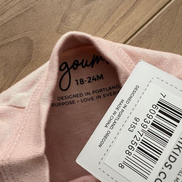 NWT Goumi Kids Rose Footie SZ 18-24 mo Baby Jumpsuit Pink Bamboo Sleeper Zippy - Picture 3 of 3